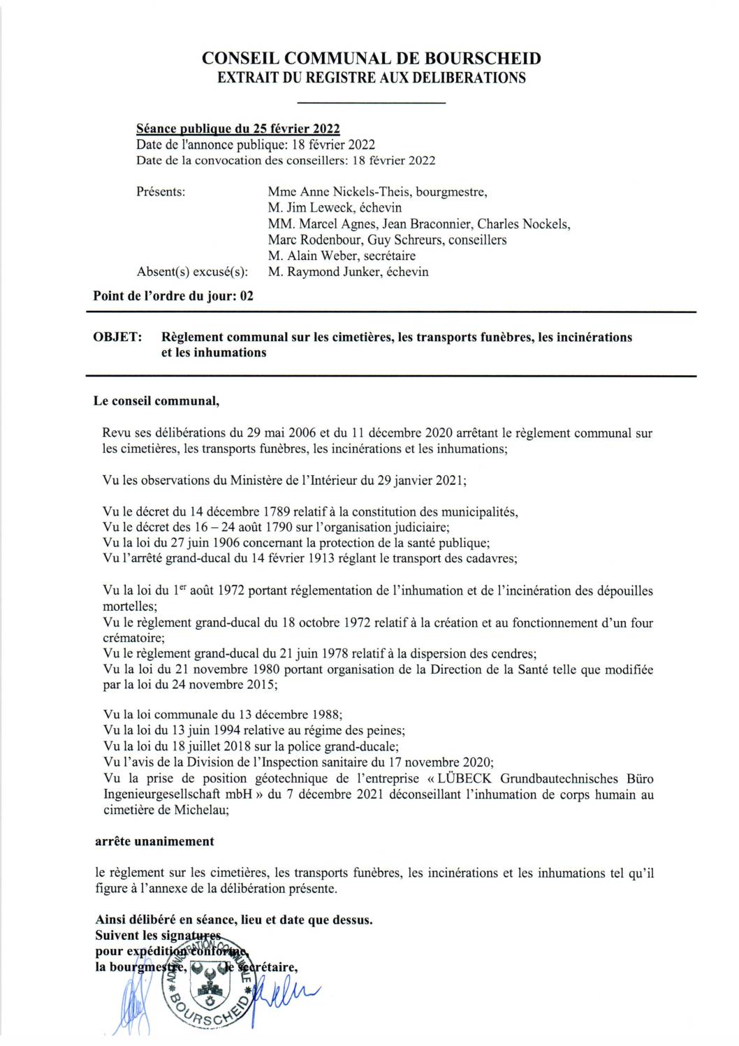 Cimetières 2022