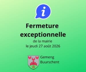 Fermeture exceptionnelle